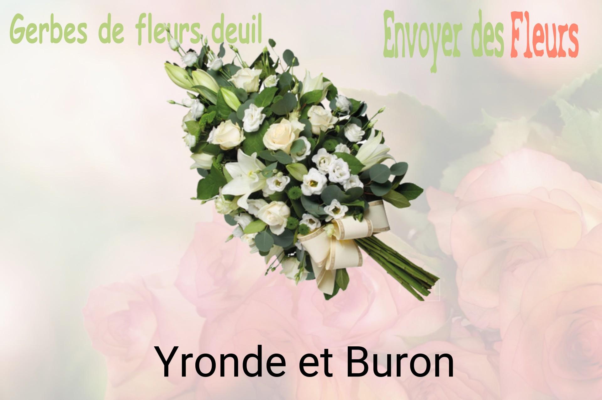 Gerbe de fleurs de deuil livrée à Yronde-et-Buron